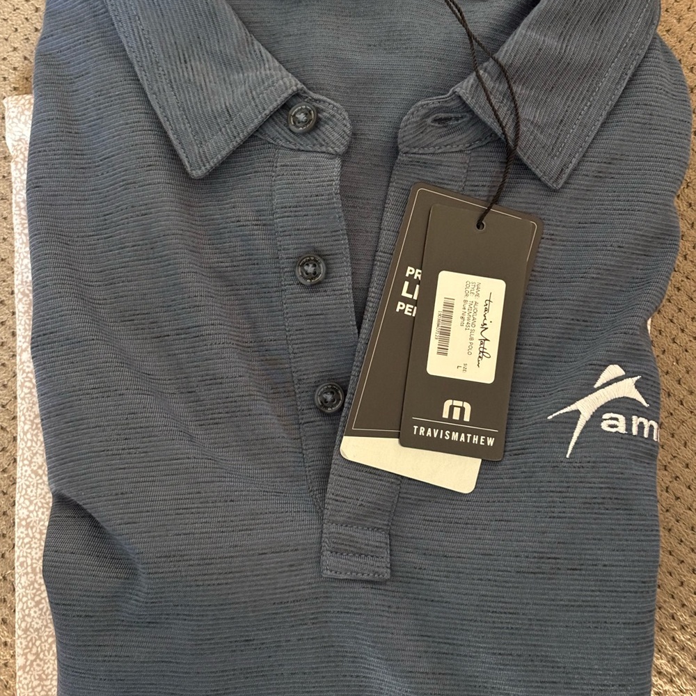 Travis Mathew Men's Blue Polo Shirt